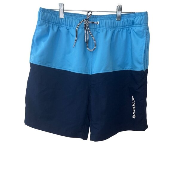 Speedo Mens Two-Tone Swim Trunks Size L - Picture 1 of 5